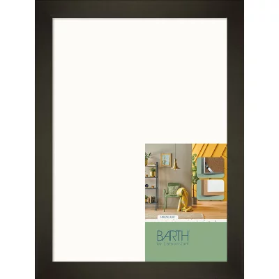 Houten kader met afstandlijst serie 820 40x40 cm | populier, zwart gekleurd | normaal glas (2 mm)