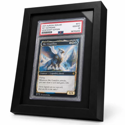 Thumbnail von Gradello ONE Holz-Bilderrahmen für gegradete Karten – passgenaues Passepartout für deine Sammelkarte, TCG & Sportkarten. Schwarz