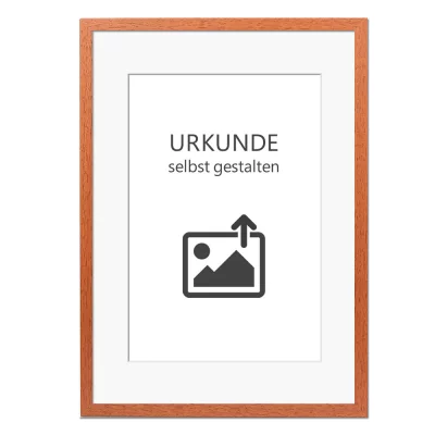 Thumbnail von Holzrahmen mit Passepartout - Zertifikat selbst erstellen Kirsche
