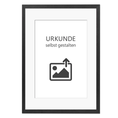 Thumbnail von Holzrahmen mit Passepartout - Zertifikat selbst erstellen Schwarz