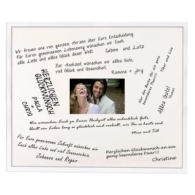 Signatuur kader van hout - 50x60 cm 50x60 cm | wit | normaal glas (2 mm)