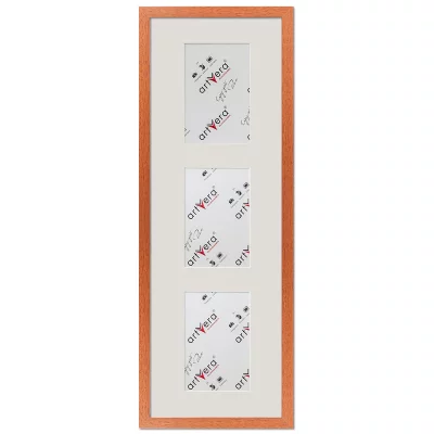 Multiramka na 3 zdjęcia Uppsala, 20x60 cm - 10x15 cm 20x60 cm (3x10x15 cm) | wiśnia | szkło standardowe (2 mm)