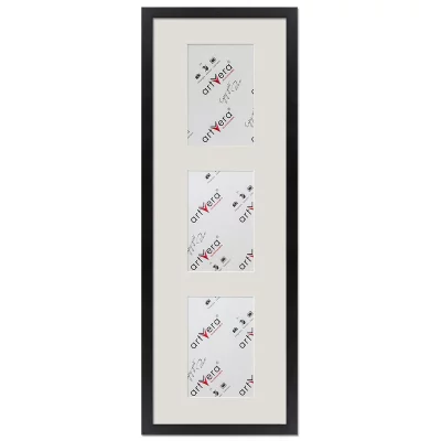 Multiramka na 3 zdjęcia Uppsala, 20x60 cm - 10x15 cm 20x60 cm (3x10x15 cm) | czarny | szkło standardowe (2 mm)