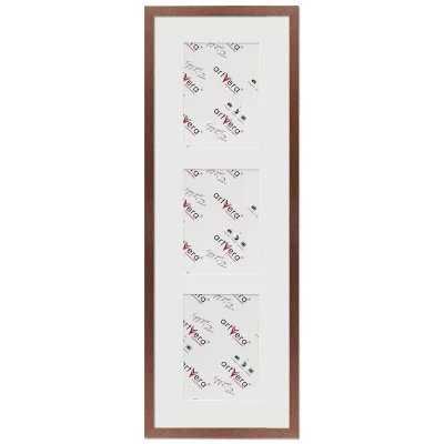 Multiramka na 3 zdjęcia Uppsala, 23x70 cm - 13x18 cm 23x70 cm (3x13x18 cm) | drzewo orzechowe | szkło standardowe (2 mm)