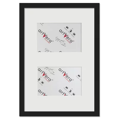 Multiramka na 2 zdjęcia Uppsala , 25x35 cm - 10x15 cm 25x35 cm (2x10x15 cm) | czarny | szkło standardowe (2 mm)