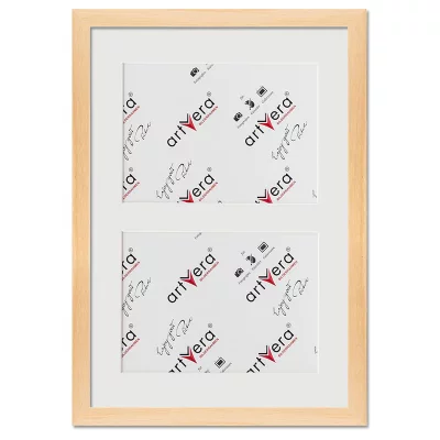 Multiramka na 2 zdjęcia Uppsala, 25x35 cm - 13x18 cm 25x35 cm (2x13x18 cm) | naturalny | szkło standardowe (2 mm)