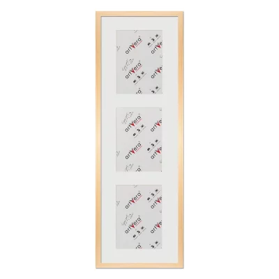 Multiramka na 3 zdjęcia Uppsala, 25x80 cm - 15x20 cm 25x80 cm (3x15x20 cm) | naturalny | szkło standardowe (2 mm)