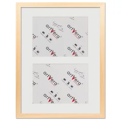 Multiramka na 2 zdjęcia Uppsala, 30x40 cm - 15x20 cm 30x40 cm (2x15x20 cm) | naturalny | szkło standardowe (2 mm)