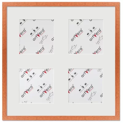 Multiramka na 4 zdjęcia Uppsala, 40x40 cm - 13x13 cm 40x40 cm (4x13x13 cm) | wiśnia | szkło standardowe (2 mm)
