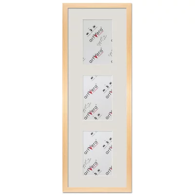 Multiramka na 3 zdjęcia Lund, 20x60 cm - 10x15 cm 20x60 cm (3x10x15 cm) | naturalny | szkło standardowe (2 mm)