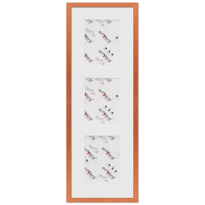Multiramka na 3 zdjęcia Lund, 23x70 cm - 13x18 cm 23x70 cm (3x13x18 cm) | wiśnia | szkło standardowe (2 mm)