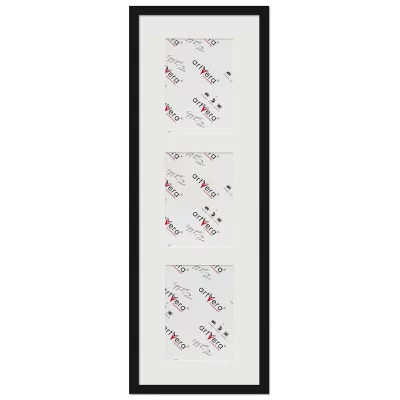 Multiramka na 3 zdjęcia Lund, 23x70 cm - 13x18 cm 23x70 cm (3x13x18 cm) | czarny | szkło standardowe (2 mm)