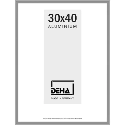 Alurahmen Mizar Sonderzuschnitt Silbergrau matt | Normalglas (2 mm)