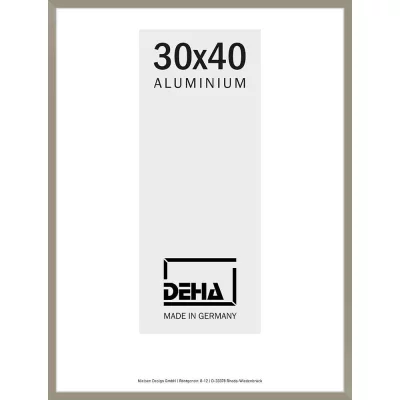 Alurahmen Vega Sonderzuschnitt Altsilber | Normalglas (2 mm)