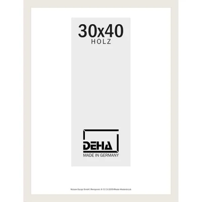 Distanz-Holzrahmen Bunda Sonderzuschnitt Linde Weiß deckend | Normalglas (2 mm)