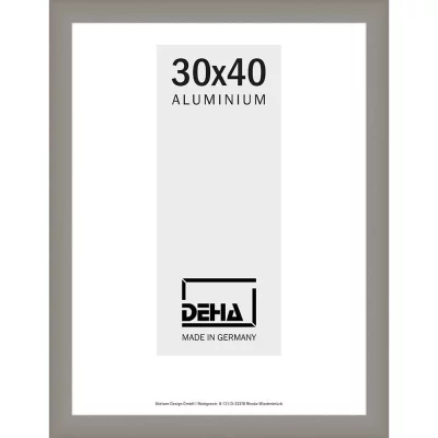 Alurahmen Capella Sonderzuschnitt Silbergrau matt | Normalglas (2 mm)