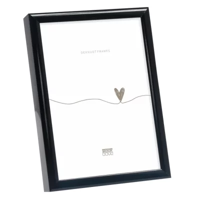 Aluminiowa rama do obrazu Liz 10x15 cm | czarny, połysk | szkło standardowe (2 mm)