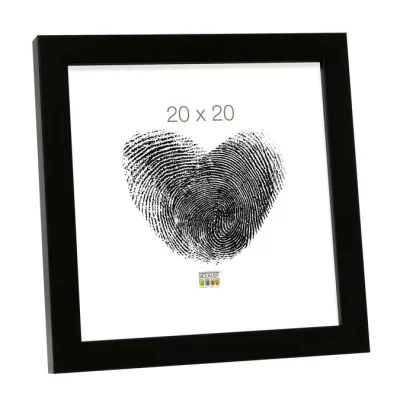 Houten kader Ela 13x13 cm | zwart | normaal glas (2 mm)
