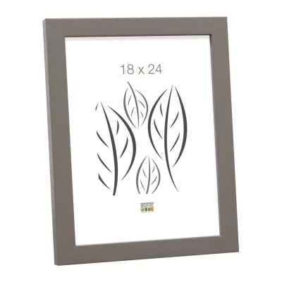 Drewniana rama do obrazu Ela 15x15 cm | kreci (szary) | szkło standardowe (2 mm)