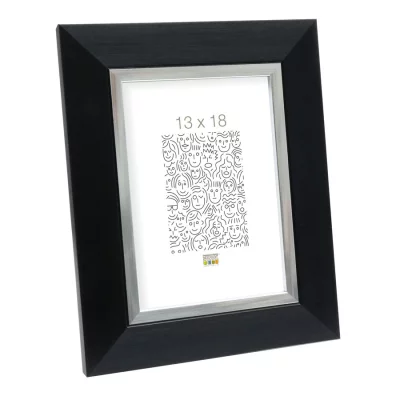 Kunststof kader Emma 13x13 cm | zwart | normaal glas (2 mm)