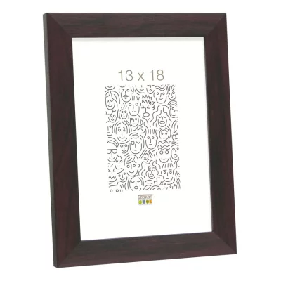 Kunststof kader Lucas 13x13 cm | mahonie | normaal glas (2 mm)