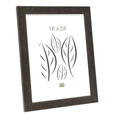 Kunststof kader Lucas 13x13 cm | zwart met glittereffect | normaal glas (2 mm)
