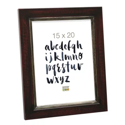 Drewniana rama do obrazu Manon 10x15 cm | brązowy | szkło standardowe (2 mm)