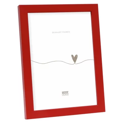 Houten kader David 13x13 cm | rood | normaal glas (2 mm)