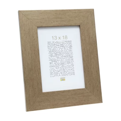 Drewniana rama do obrazu Heibaart 30x45 cm | brąz | szkło standardowe (2 mm)