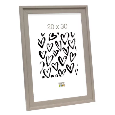 Drewniana rama do obrazu Rudolph 15x20 cm | beżowy | szkło standardowe (2 mm)