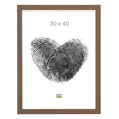 Drewniana rama do obrazu Bernard 20x20 cm | kreci (szary) | szkło standardowe (2 mm)