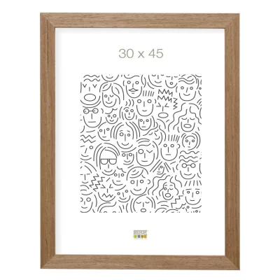 Houten kader Tina 13x13 cm | bruin-grijs | normaal glas (2 mm)