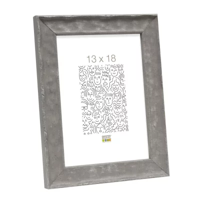 Drewniana rama do obrazu Lesse 10x15 cm | szary | szkło standardowe (2 mm)