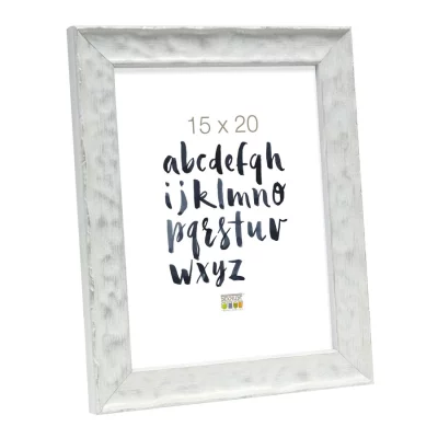 Drewniana rama do obrazu Lesse 10x15 cm | biały | szkło standardowe (2 mm)