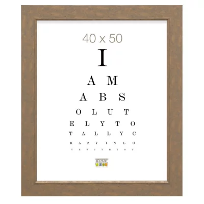 Drewniana rama do obrazu Amay 15x15 cm | brąz-szary | szkło standardowe (2 mm)