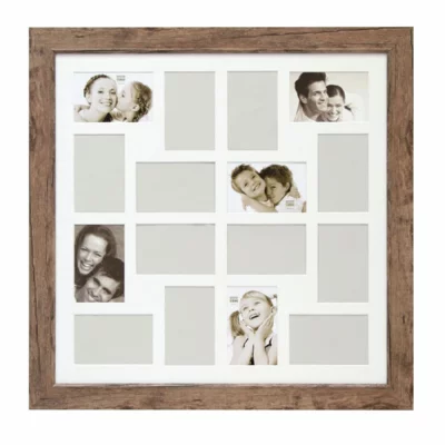 Szeroka multiramka na 16 zdjęć 10x15 cm | brązowy | szkło standardowe (2 mm)
