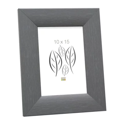 Drewniana rama do obrazu Nathan 60x80 cm | szary | szkło standardowe (2 mm)