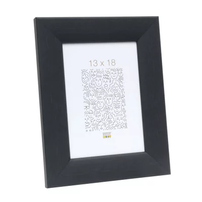 Drewniana rama do obrazu Nathan 60x80 cm | czarny | szkło standardowe (2 mm)