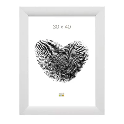 Drewniana rama do obrazu Nathan 60x80 cm | biały | szkło standardowe (2 mm)