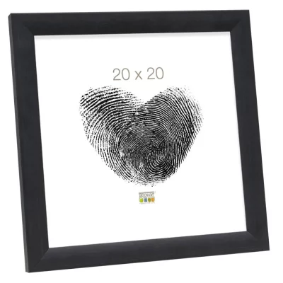 Houten kader Olivia 13x13 cm | zwart | normaal glas (2 mm)