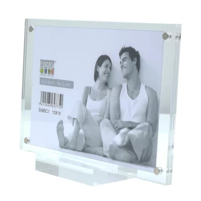 Przezroczysta ramka do zdjęcia na magnes 10x15 cm | przezroczysty | szkło sztuczne (2 mm)