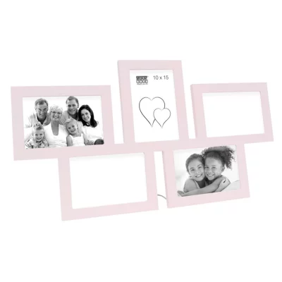 Yasmine collageram för 5 bilder 5x10x15 cm | rosa | Plastglas (2 mm)