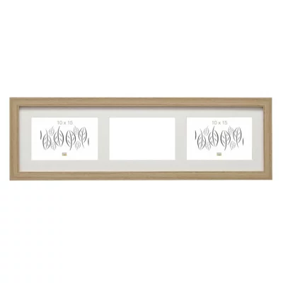 Multiramka Juliette na 3 zdjęcia, pozioma 10x15 cm | naturalny | szkło standardowe (2 mm)