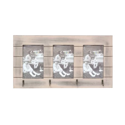 Multiramka Carlo na 3 zdjęcia 10x15 cm | szary | szkło standardowe (2 mm)