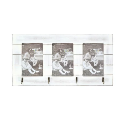 Multiramka Carlo na 3 zdjęcia 10x15 cm | biały | szkło standardowe (2 mm)