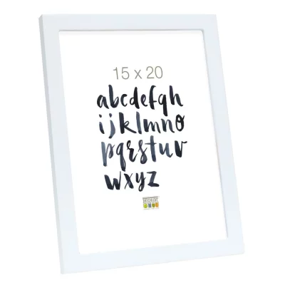 Drewniana rama do obrazu Ruben 10x15 cm | biały | szkło standardowe (2 mm)
