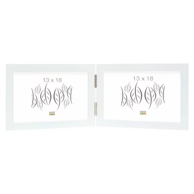 Ramka na dwa zdjęcia Ruben 13x18 cm | biały | szkło standardowe (2 mm)