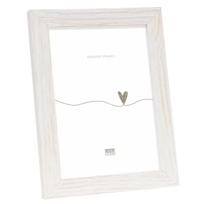 Rama do zdjęć Camille, z postarzanego drewna 20x30 cm | biały | szkło standardowe (2 mm)