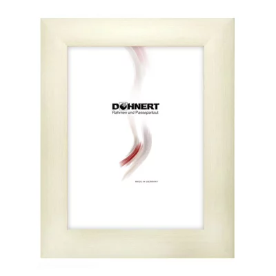 Kunststofframme Bank 30x30 cm | Kremhvit | Normalglass (2 mm)