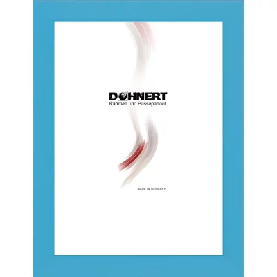 Holzrahmen-Zuschnitt Bentley Hellblau | Normalglas (2 mm)